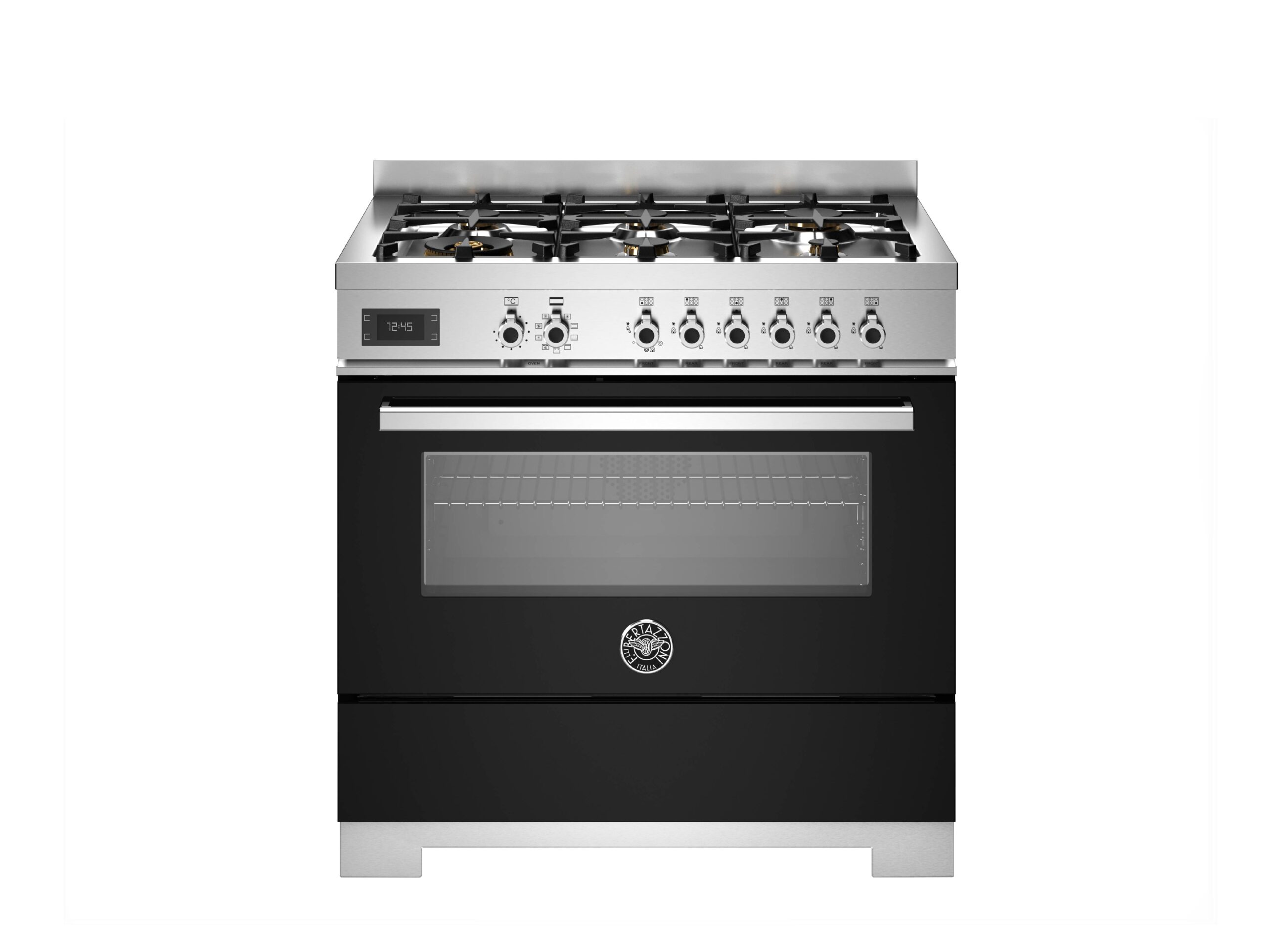 Bertazzoni Pro96l1enet2 Pro Series 90Cm 6-Burner Electric Oven Range Cooker Black