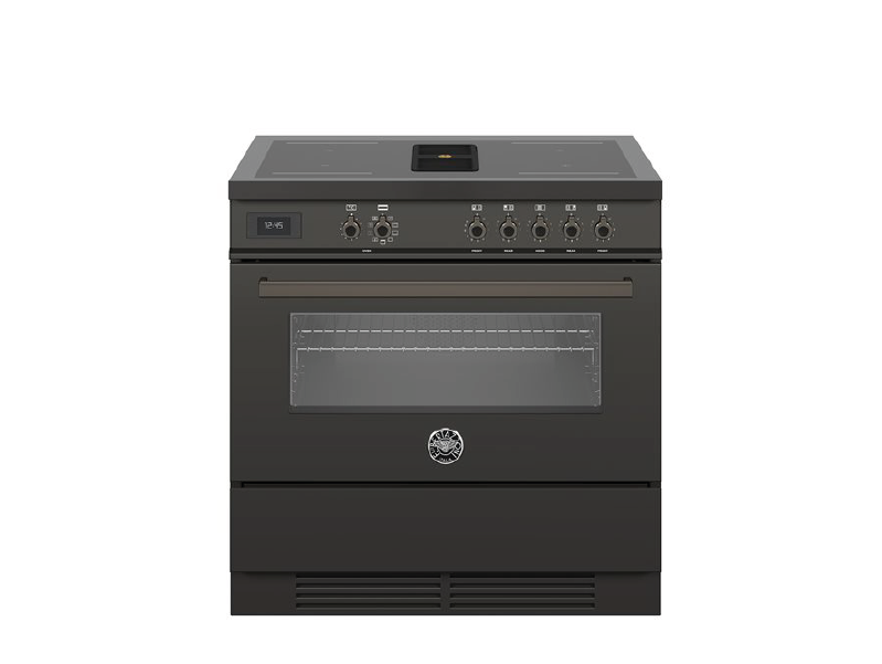 Bertazzoni Proch94i1ecat Pro Series 90Cm Air-Tec Induction Top Range Cooker With Integrated Hood And Electric Oven Black