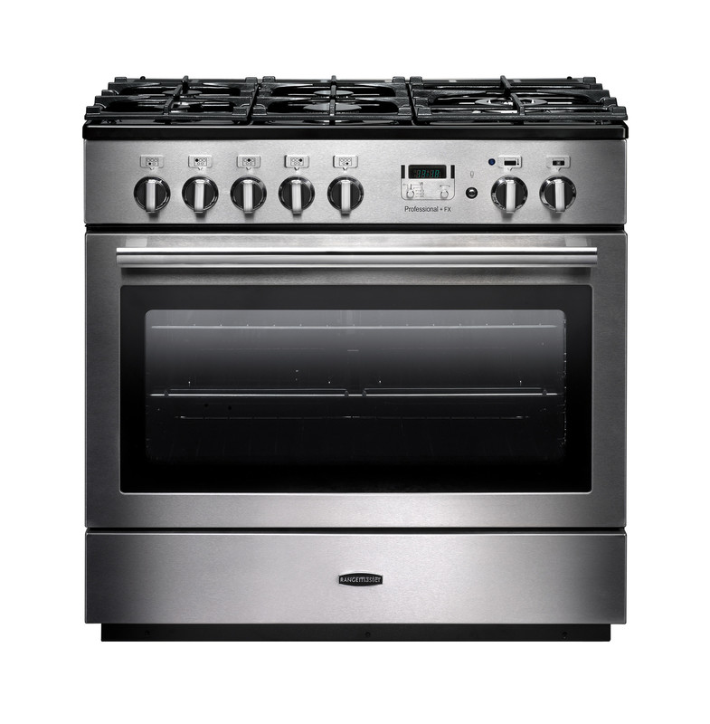 Rangemaster PROP90FXDFFSS/C Professional Plus FX 90cm Dual Fuel Range Cooker In Stainless Steel / Chrome Trim