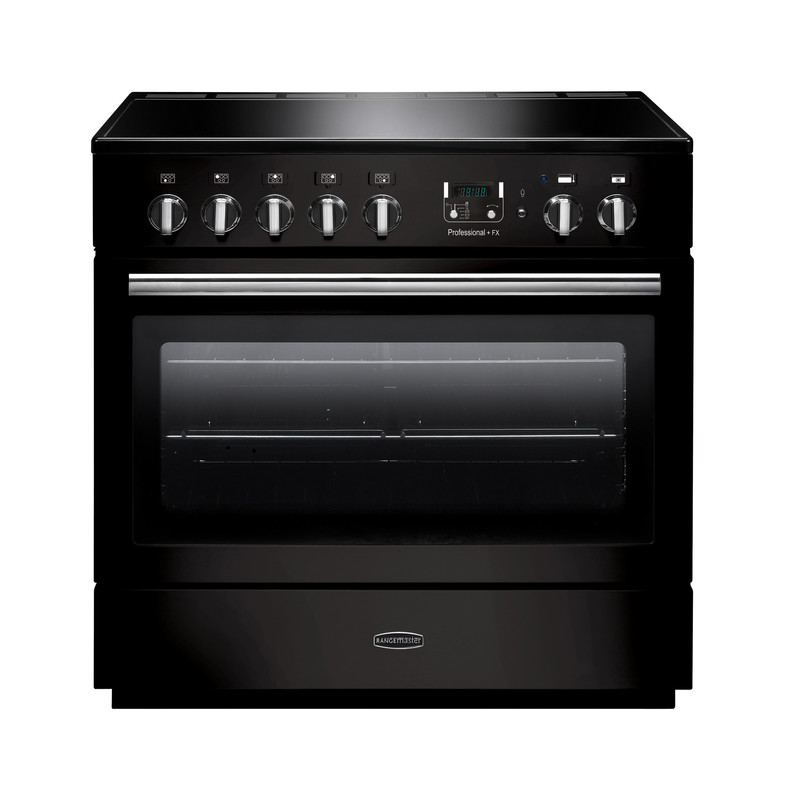 Rangemaster PROP90FXEIGB/C Professional Plus FX 90cm Induction Range Cooker In Black / Chrome Trim