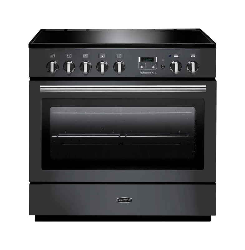 Rangemaster PROP90FXEISL/C Professional Plus FX Induction Range Cooker In Slate / Chrome Trim