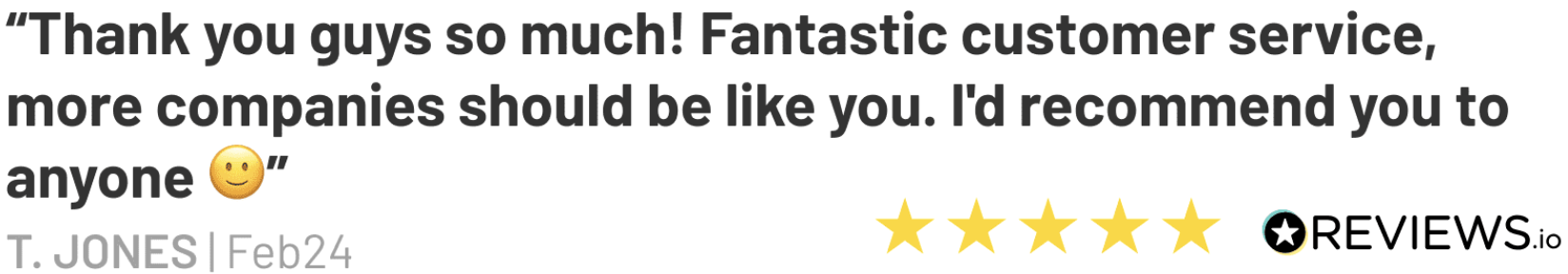 Customer Review in text by Reviews.io