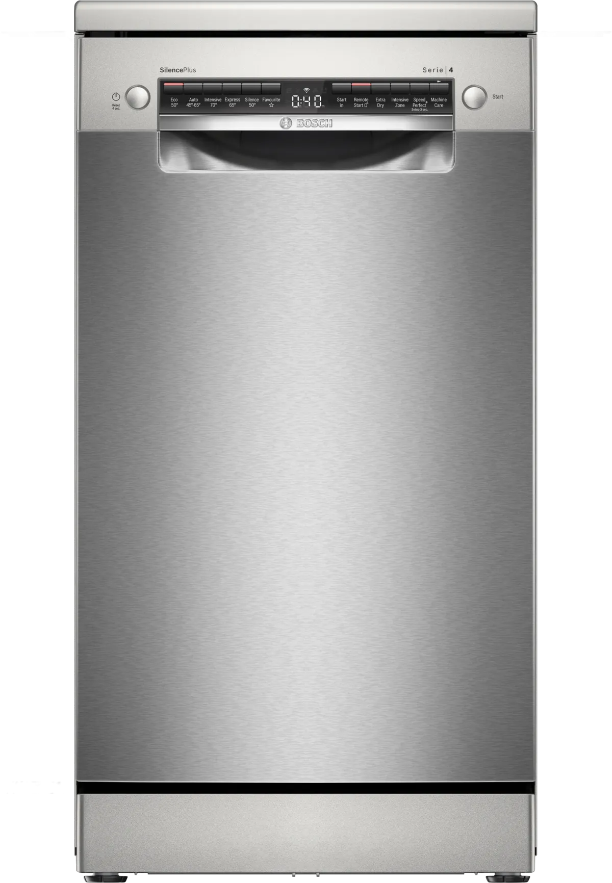 Bosch SPS4HMI14G Series 4 45cm Freestanding Slimline Dishwasher In Stainless Steel