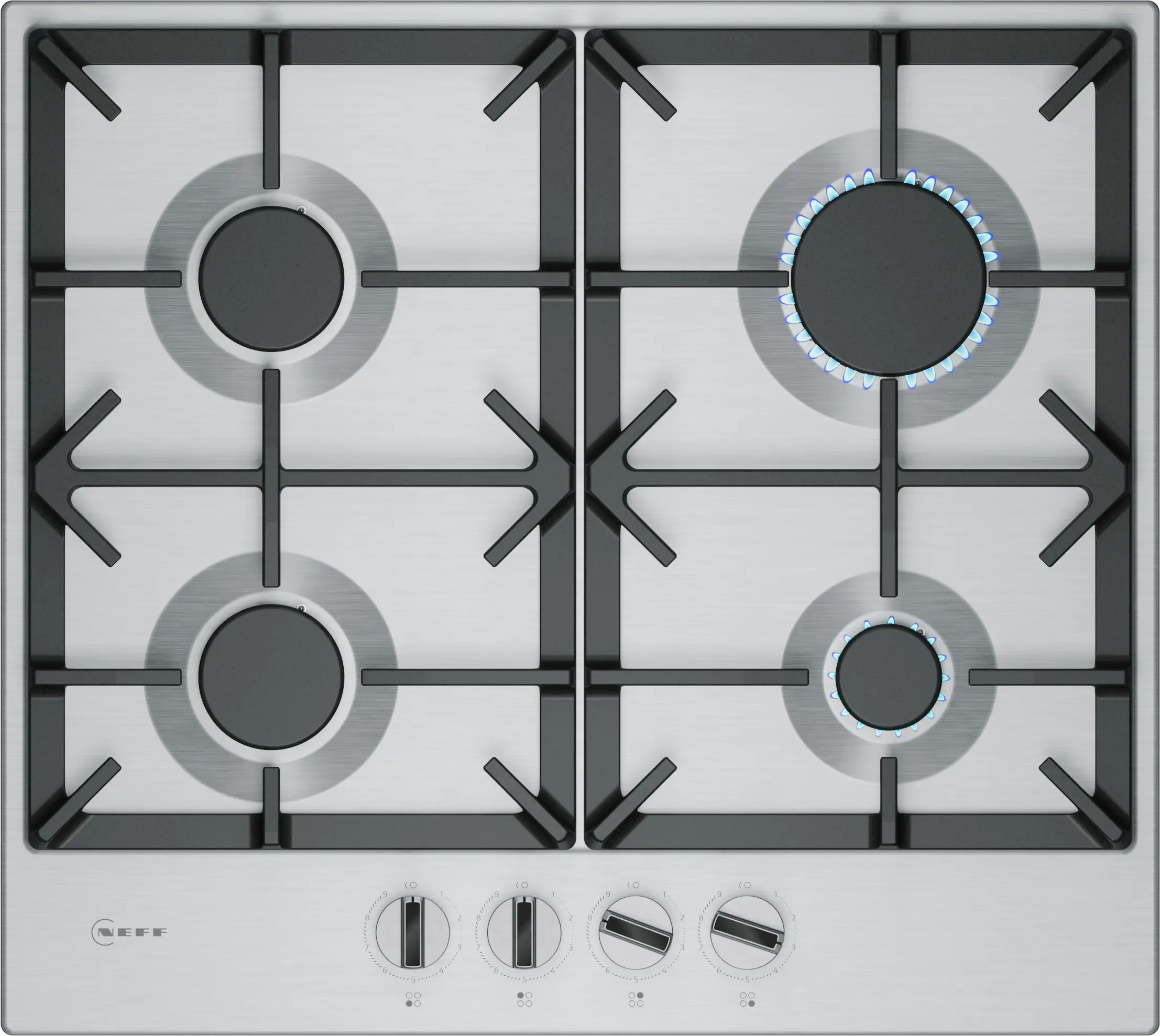 Neff T26CIP8N0 N 70 Gas Hob 60cm Stainless Steel