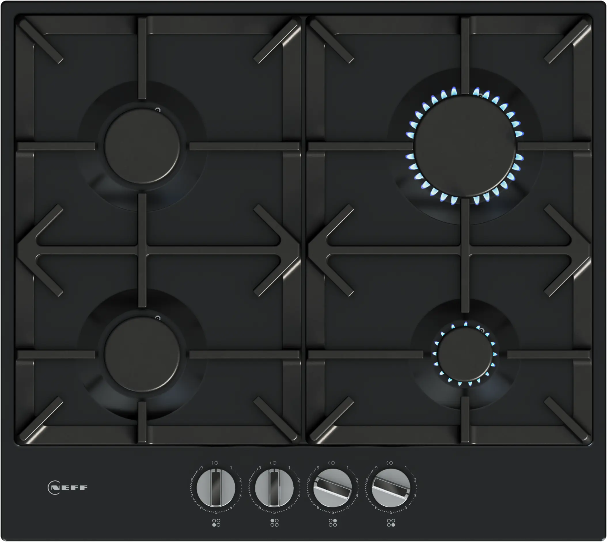 Neff T26CIP8S0 N 70 Gas Hob 60cm Black