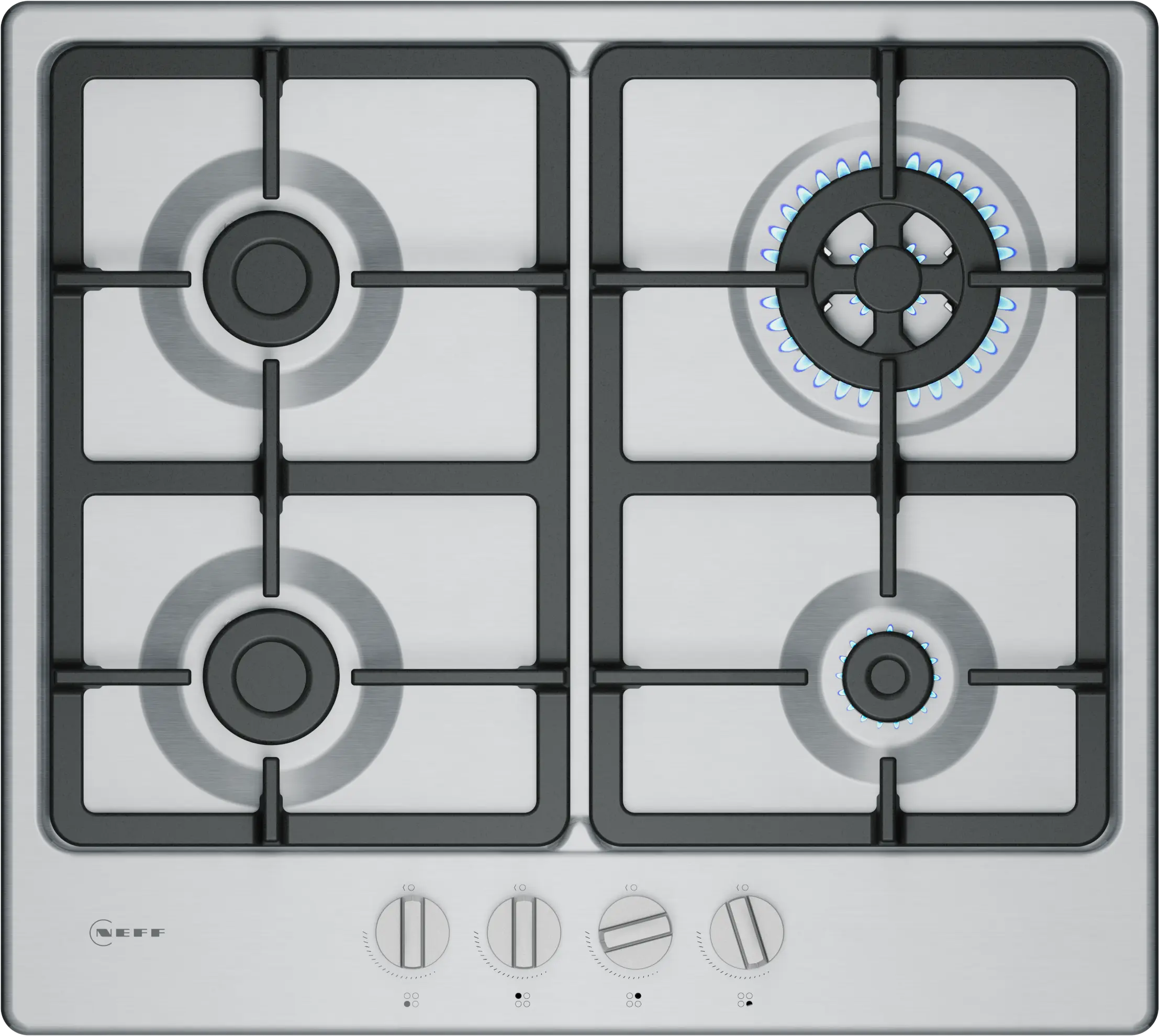 Neff T26GKH8N0 N 50 Gas Hob 60cm Stainless Steel