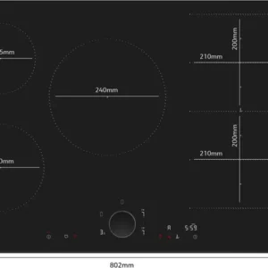 Neff T68FUV4L0 80cm Induction Hob in Black Glass