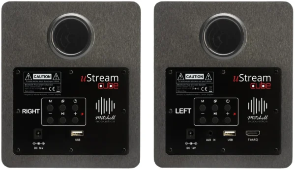 uStream Cube Wireless Stereo Bookshelf Speakers with HDMI ARC & Bluetooth