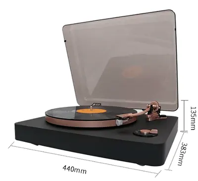 uStream TT1 Wireless Belt Driven Turntable with Bluetooth & Phono Output