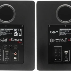 uStream Two Wireless Hi-Fi Stereo Speakers with Bluetooth, Optical Input & Dual Concentric Drivers