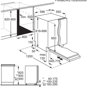 AEG FSB53647Z Built In Dishwasher