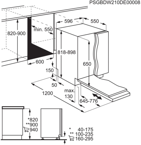 AEG FSB53647Z Built In Dishwasher