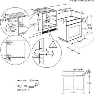AEG OS6PB50AM Single Oven with Pyrolytic Cleaning