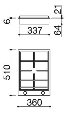 Barazza 1PBF1 36cm Domino Gas Hob