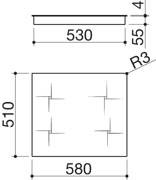 Barazza 1PIDGP6N 60cm Induction Hob