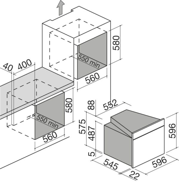 Barazza 60 cm Velvet Touch Screen multiprogram Oven matt titanium 1FVETM - 2