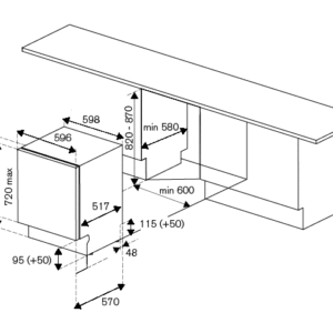 Bertazzoni DW6083PRV 60cm Built In Dishwasher
