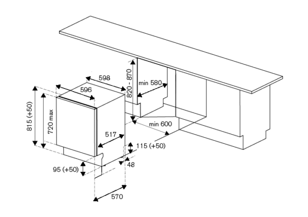 Bertazzoni DW6083PRV 60cm Built In Dishwasher