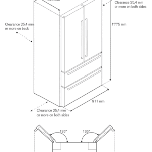 Bertazzoni REF904FFNXTC 90cm Pro Series Freestanding French Door Fridge Freezer
