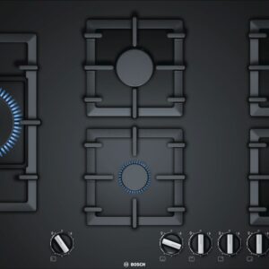 Bosch Serie | 6 PPS9A6B90 90cm Gas hob | Tempered glass | Black