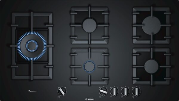 Bosch Serie | 6 PPS9A6B90 90cm Gas hob | Tempered glass | Black