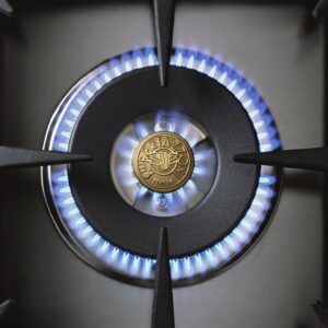 Burgundy 90cm Bertazzoni Master 5 burners and 1 electric oven MAS90-5-MFE-S-VIE - 2