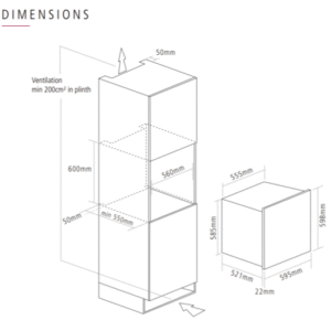 Caple WC6100 Built In Single Zone Wine Cooler