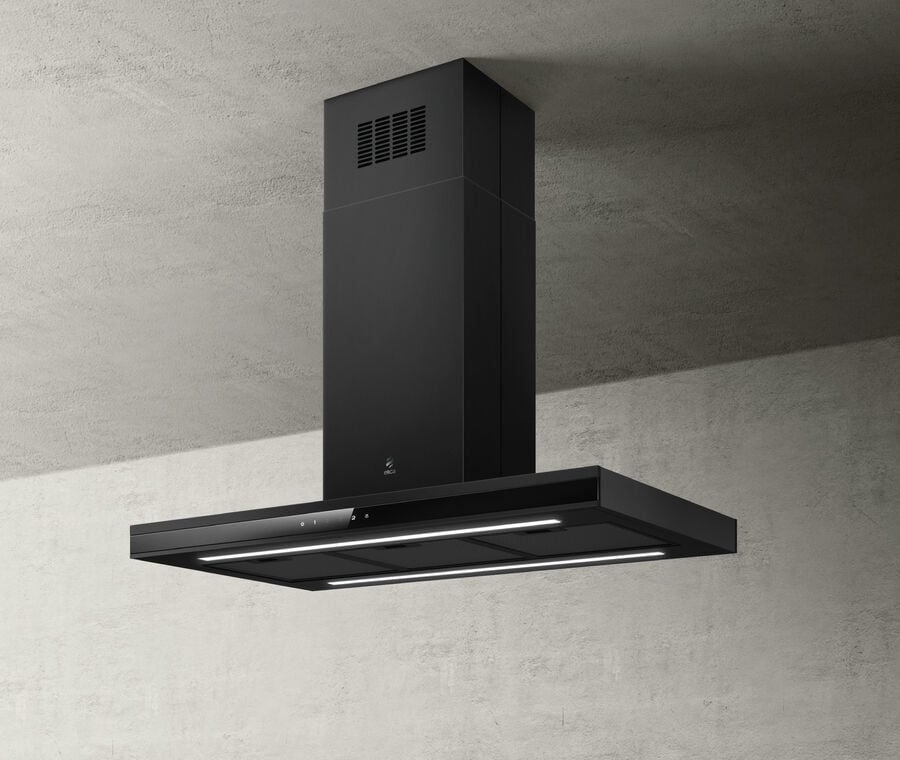 Elica ADELE2 90cm Island Extractor Hood in Black