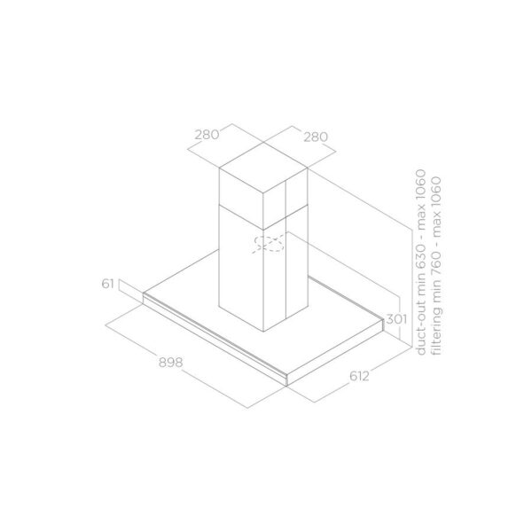 Elica ADELE2 90cm Island Extractor Hood in Stainless Steel