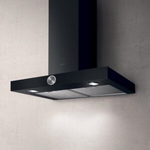 Elica Alpha 60cm Chimney Extractor Hood in Black