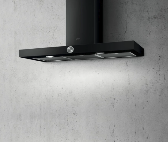 Elica Alpha 90cm Chimney Extractor Hood in Black