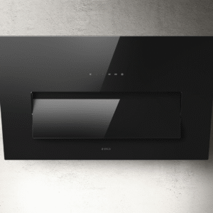 Elica Bloom 85cm Angled Extractor Hood in Black Glass