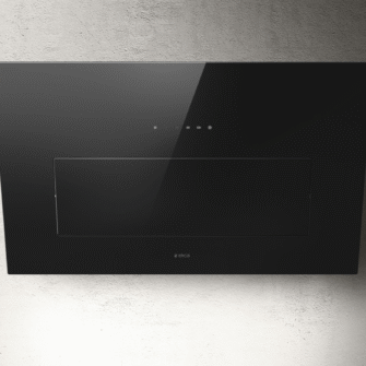 Elica Bloom 85cm Angled Extractor Hood in Black Glass