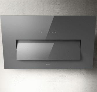 Elica Bloom 85cm Angled Extractor Hood in Grey Glass