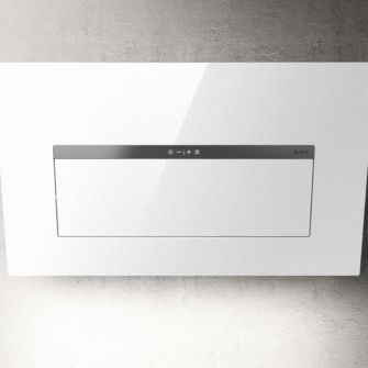 Elica Bloom S Lux 85cm Angled Extractor Hood in White Glass