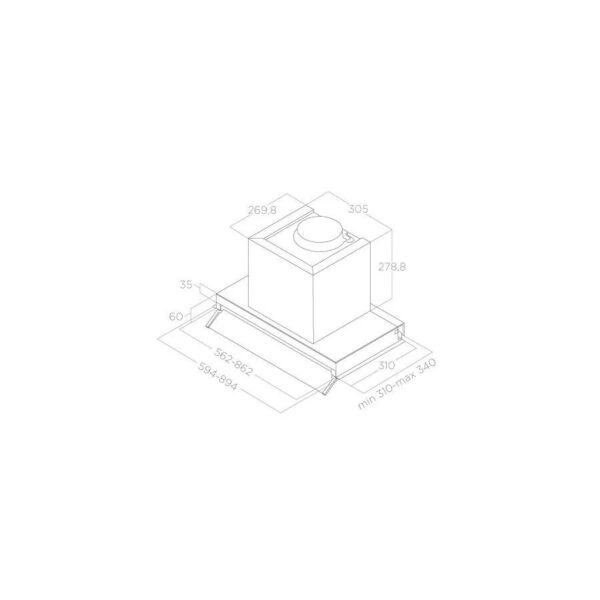 Elica Boxin Advance 120cm Built In Extractor Hood