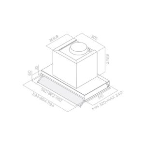 Elica Boxin HE 60cm Built In Extractor Hood