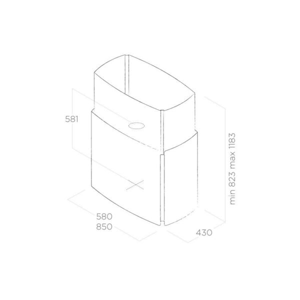Elica Chrome 85cm Island Extractor Hood Stainless Steel-3