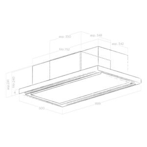 Elica Cloud Seven DO 90cm Ceiling Extractor Hood