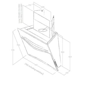 Elica Concetto Spaziale Wall Mount Extractor White-3