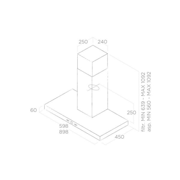 Elica Cruise 60cm Chimney Extractor Hood