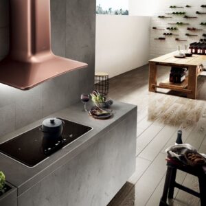 Elica Dolce 85cm Chimney Extractor Hood in Umber with Extension