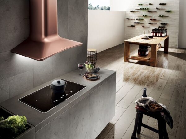 Elica Dolce 85cm Chimney Extractor Hood in Umber with Extension