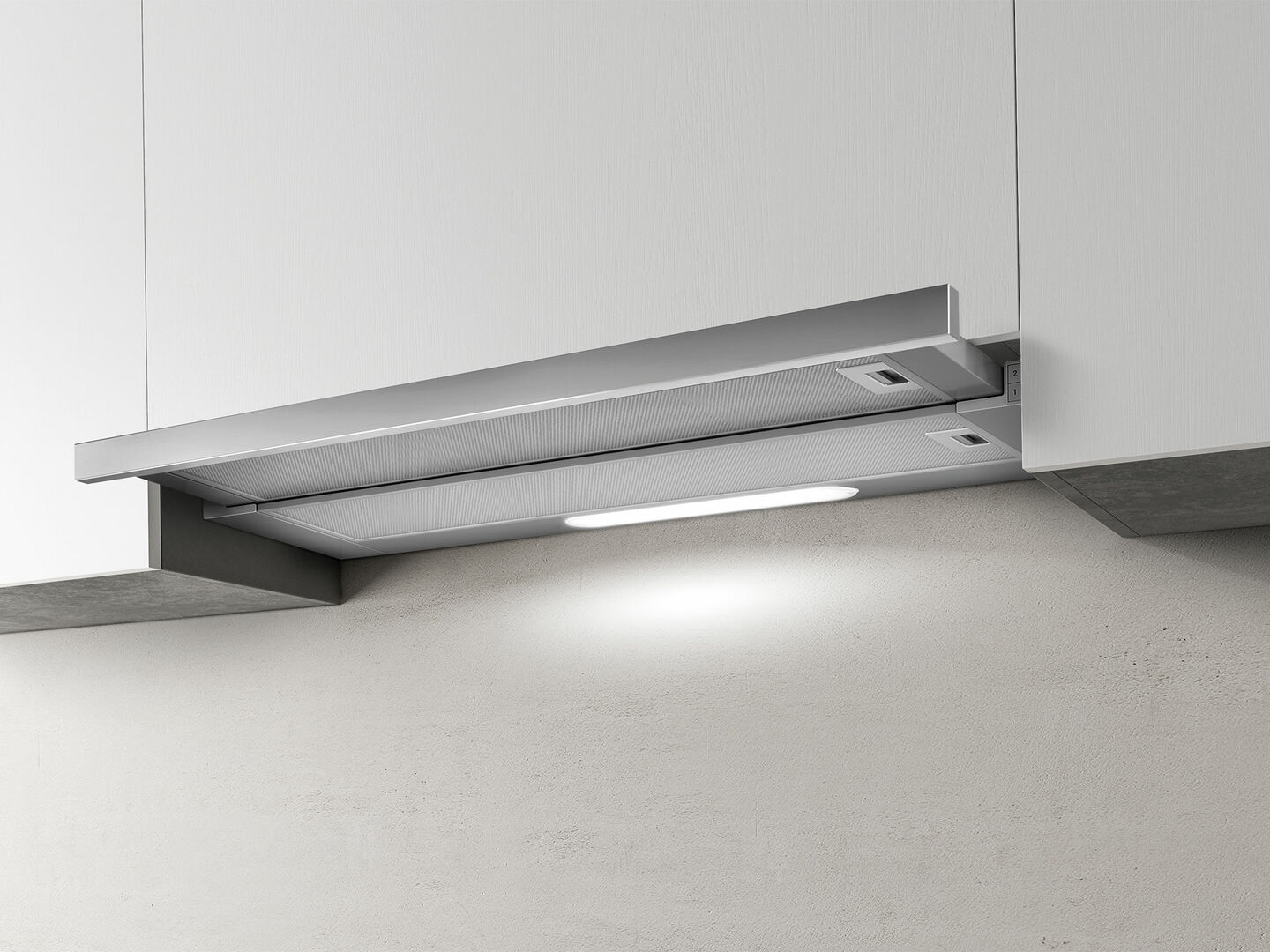 Elica ELITE14-LED-60 Elite 14 60cm Grey Telescopic Pull-Out Cooker Hood