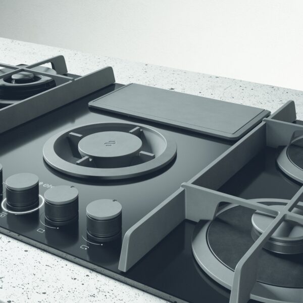 Elica Flame DO 88cm Vented Gas Hob in Grey
