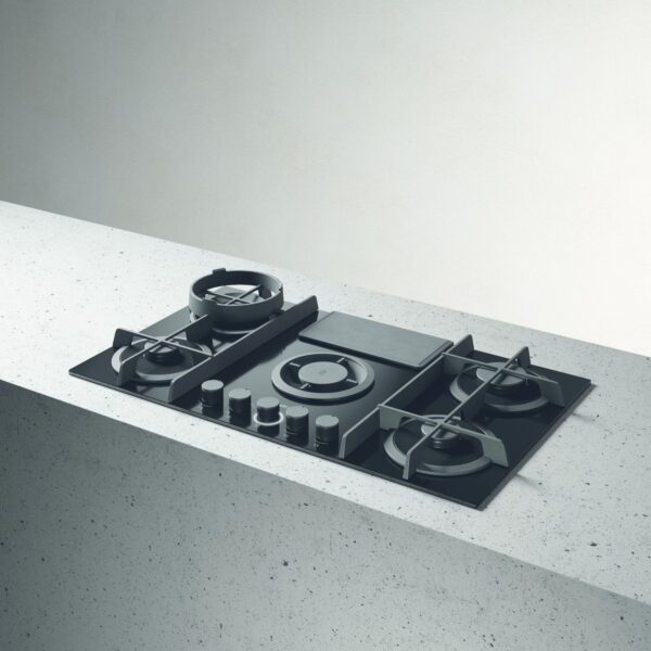 Elica Flame DO 88cm Vented Gas Hob in Grey