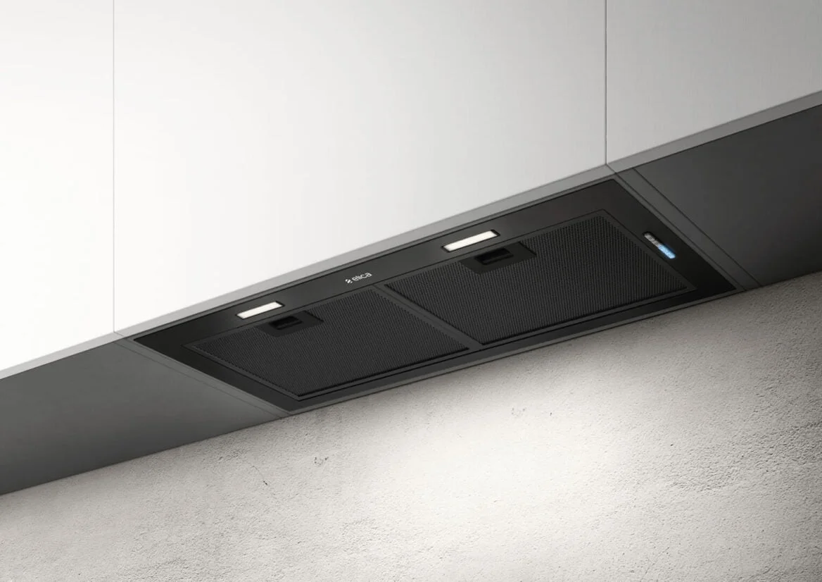 Elica Fold 80cm Built In Extractor Hood in Black