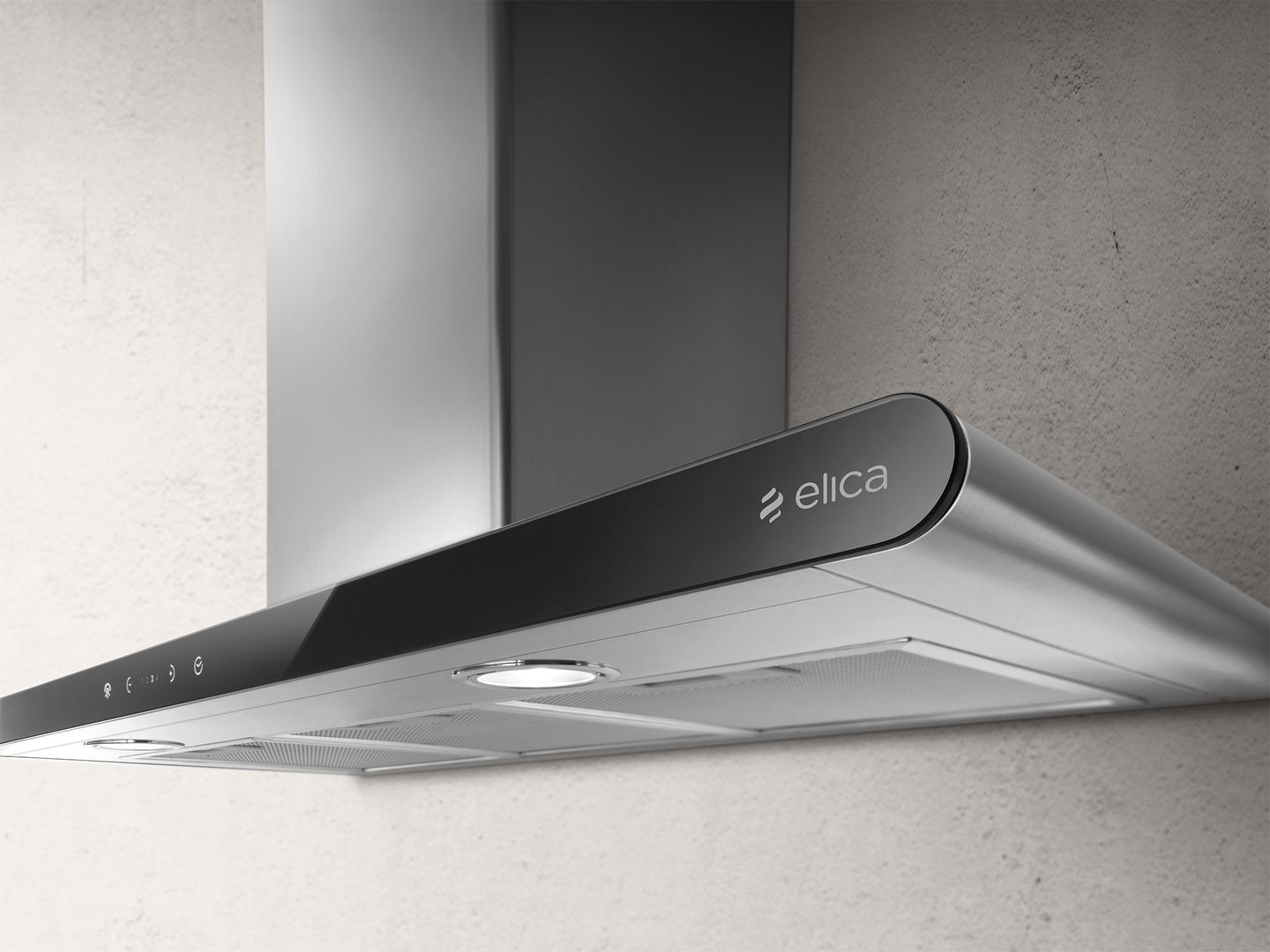 Elica Galaxy LED 80cm Chimney Extractor Hood in Stainless Steel & Black