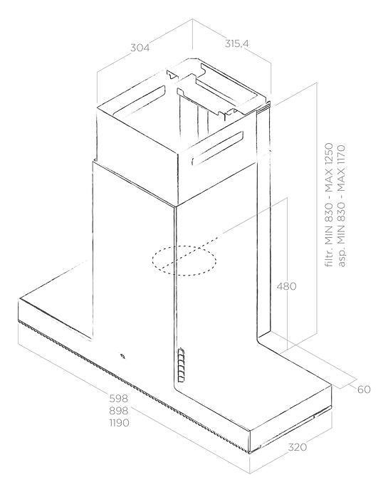 Elica Haiku 32cm Wall Extractor Hood in White