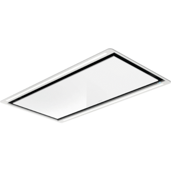 Elica Hilight GLS H30 100cm Ceiling Extractor Hood in White Glass
